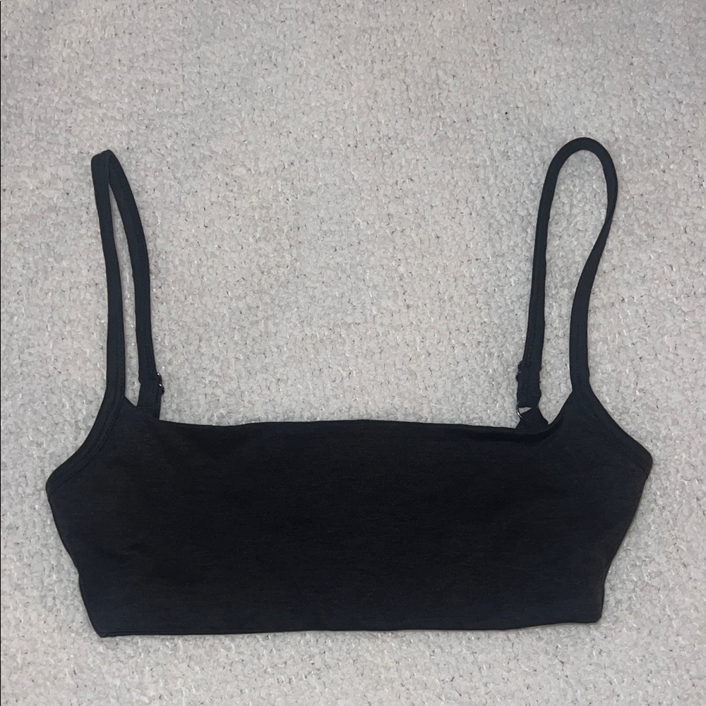Black Strappy Bralette Sports Bra